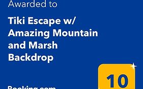 Tiki Escape W/ Amazing Mountain And Marsh Backdrop
